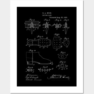 Driving Calk Shoe Vintage Patent Hand Drawing Posters and Art